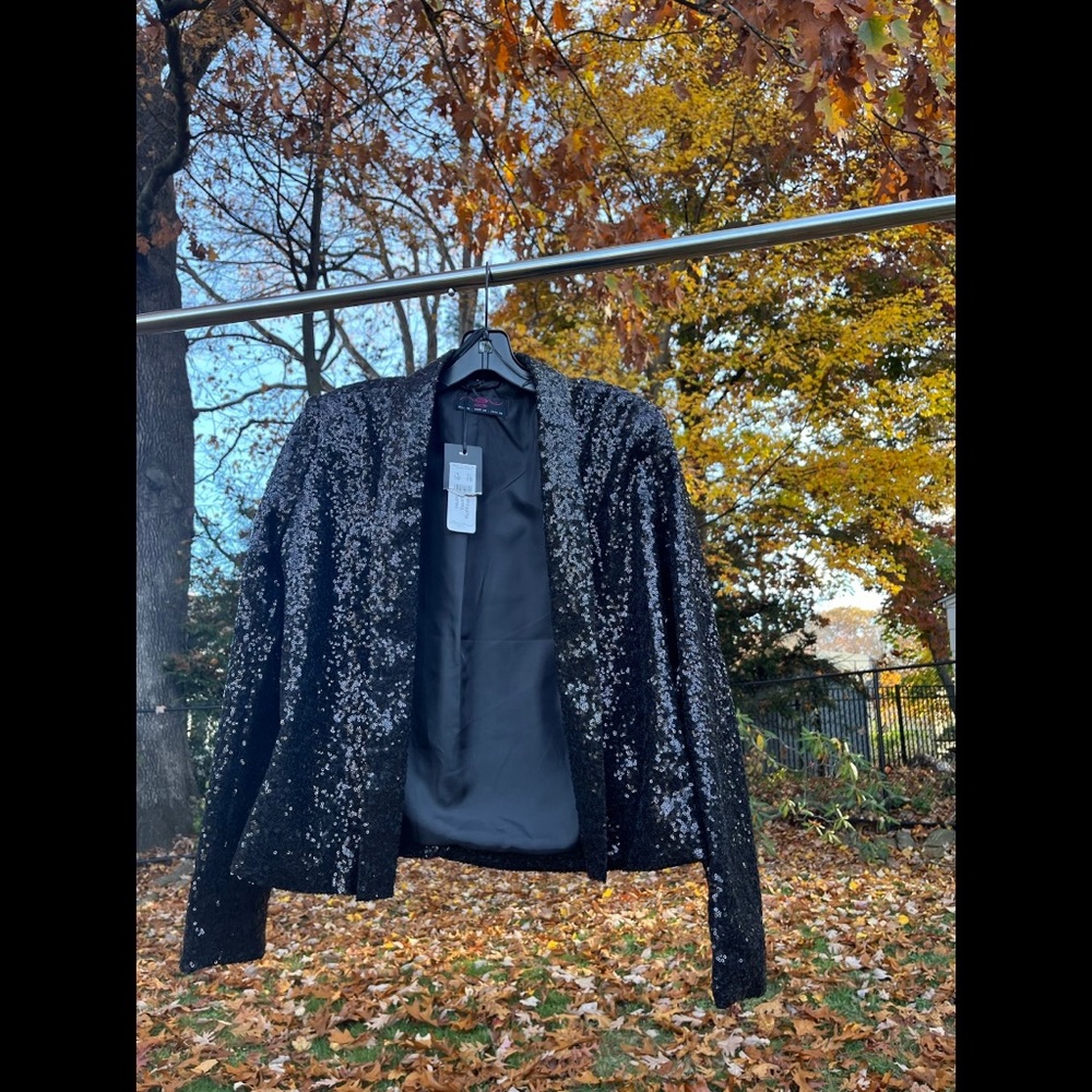 New Look Black Sequin Tux Blazer (size 6) NEW WITH TAG 🖤✨